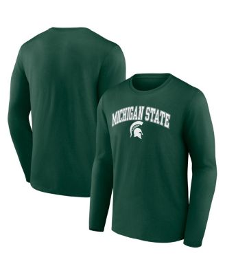 Blue 84 Michigan State Spartans Men's T-Shirt - Forest Green Team Color Football Fan Shirt - View #6