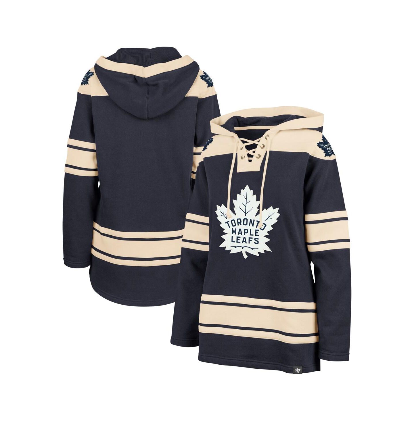 Женское худи '47 Brand Navy Toronto Maple Leafs Superior Lacer Pullover — фото 1