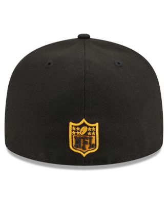 Men's Black Pittsburgh Steelers Main Patch 59FIFTY Fitted Hat