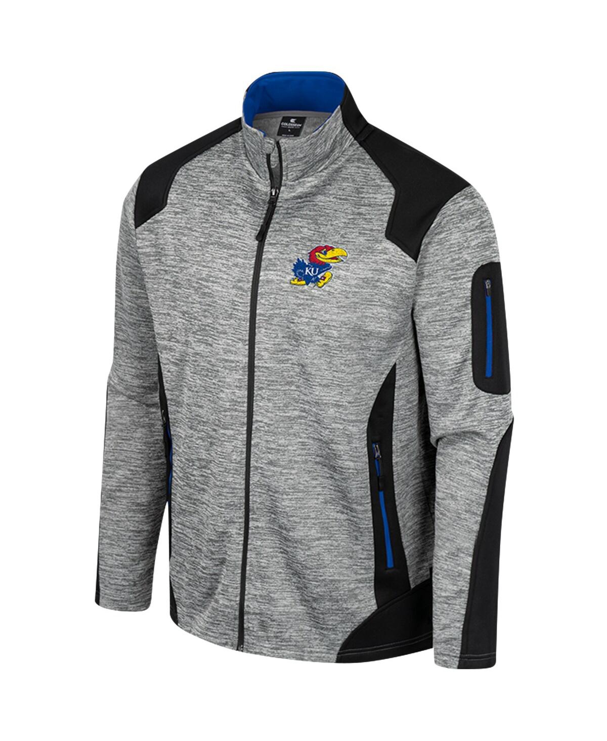 Shop Colosseum Men's  Gray Kansas Jayhawks Silberman Color Block Full-zip Jacket