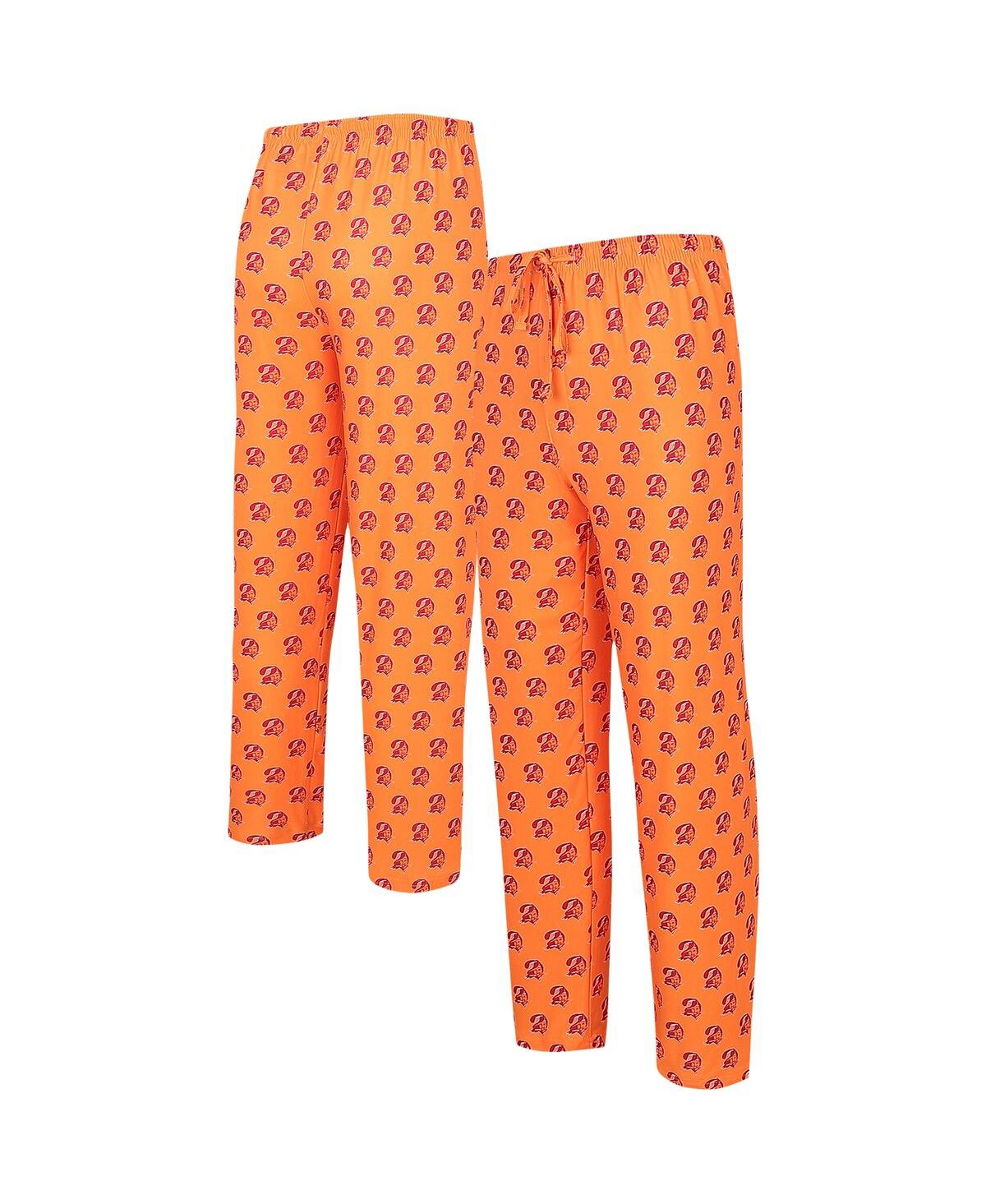 Men's Concepts Sport Orange Tampa Bay Buccaneers Gauge Throwback Allover Print Knit Pants - Orange