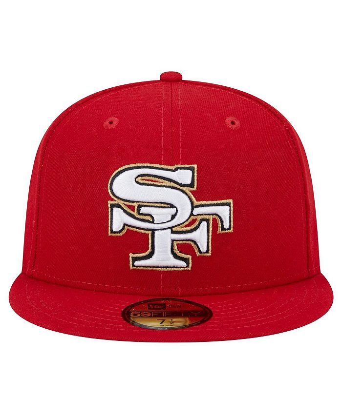 KTZ Stone/scarlet San Francisco 49ers 2024 Sideline Historic 59fifty Fitted Hat in White for Men