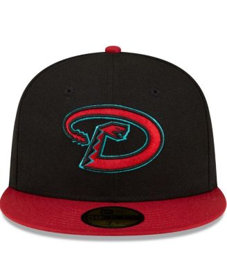 Men's Black, Red Arizona Diamondbacks Road Authentic Collection On-Field 59FIFTY Fitted Hat