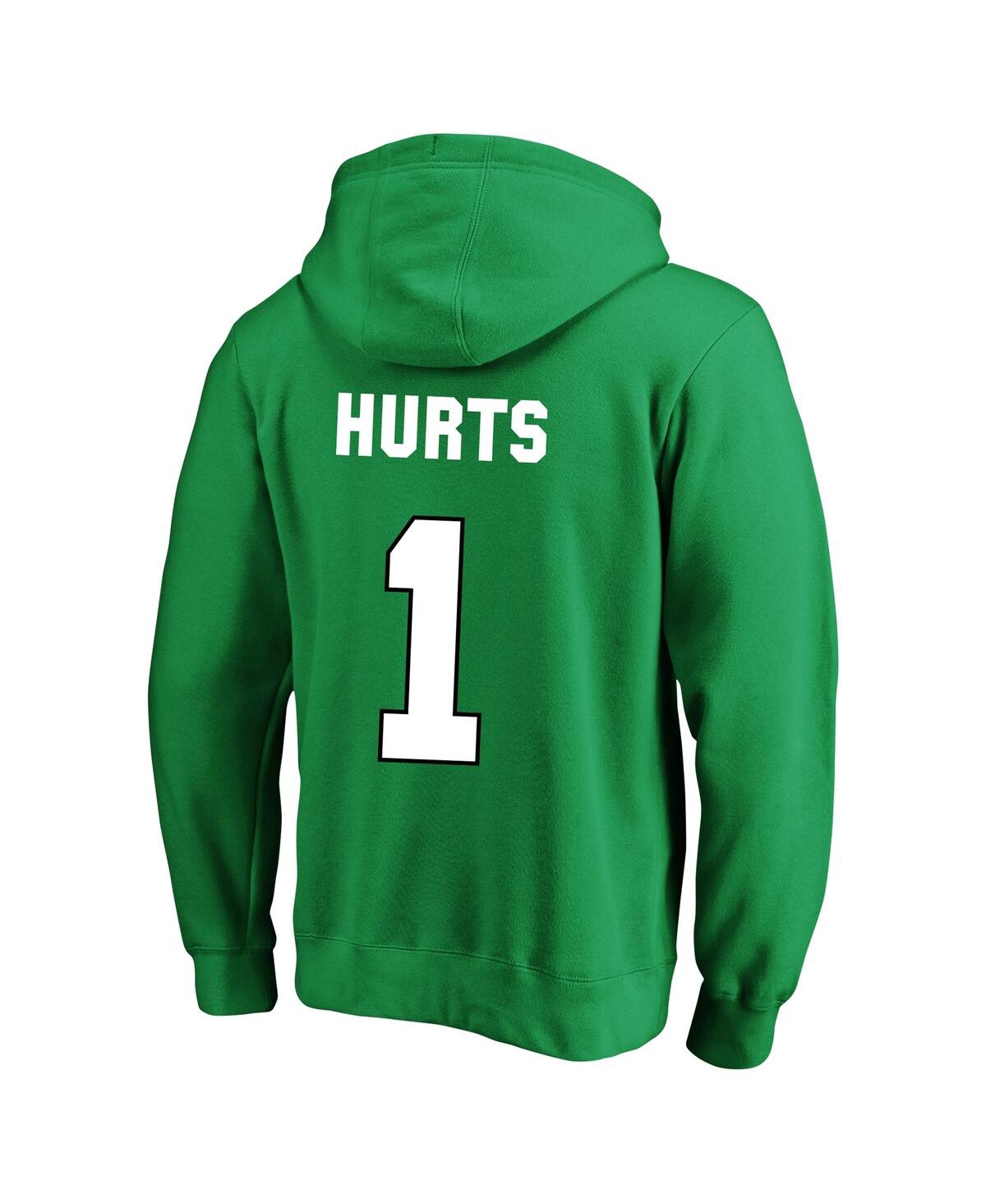 Men's Fanatics Jalen HurtsPhiladelphia Eagles Big and Tall Fleece Name and Number Pullover Hoodie - Kelly Green