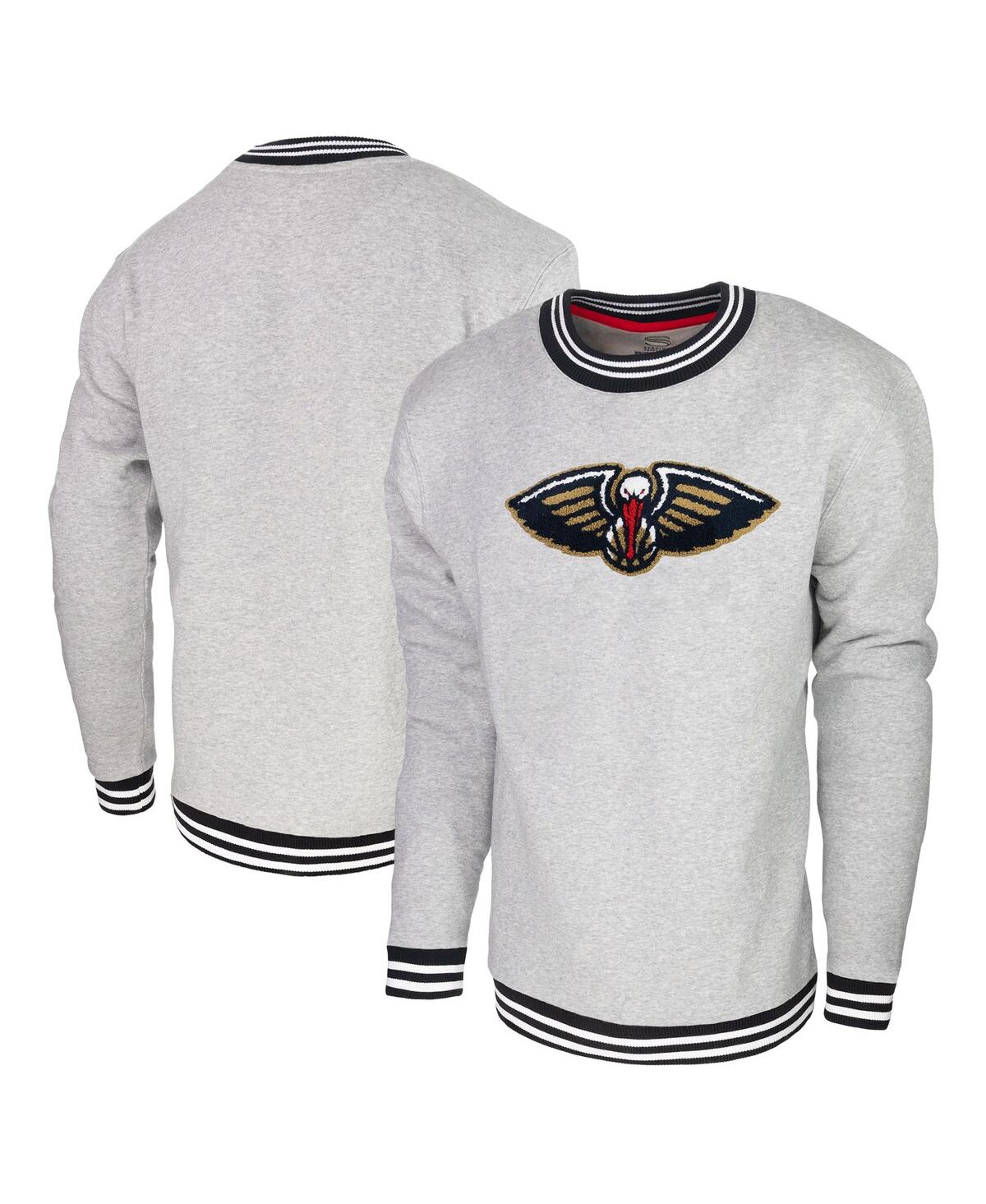 Men's Stadium Essentials Black New Orleans Pelicans Club Level Pullover Sweatshirt - Black