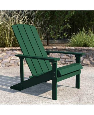 Riviera Azure Adirondack Patio Chairs With Vertical Lattice Back And Weather Resistant Frame
