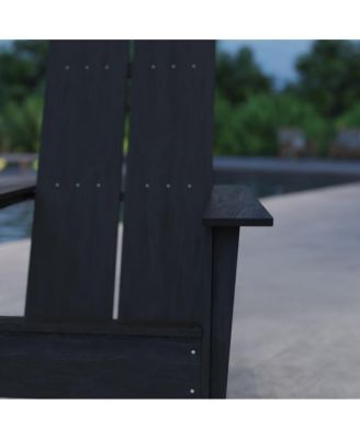 Piedmont Modern 2 Slat Back All-Weather Poly Resin Wood Adirondack Chair