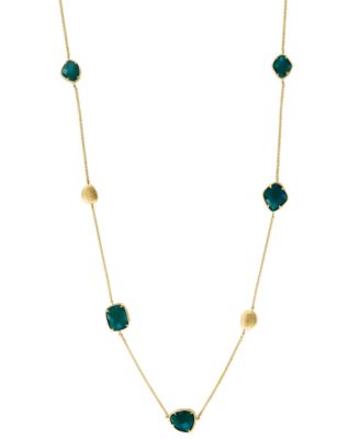 EFFY Collection - Green Onyx & Textured Bead 18" Statement Necklace in 14k Gold