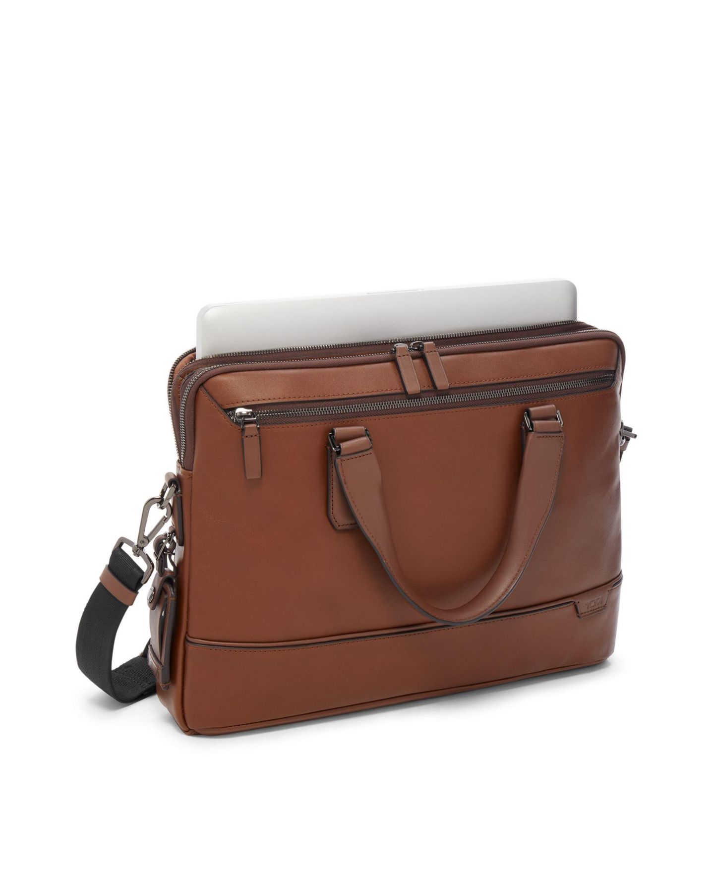 Мужские портфели Tumi Harrison Sycamore Slim Brief Leather Bag — фото 4