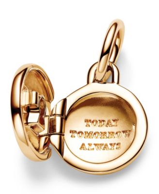 Cubic Zirconia Key Hole Engravable Locket Dangle Charm