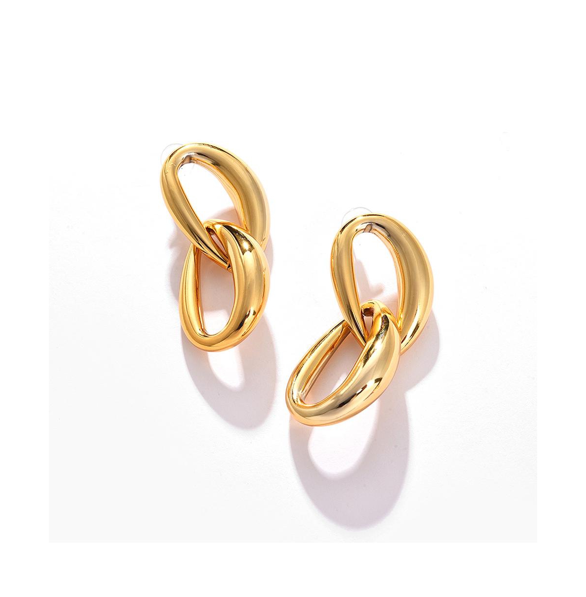 Women's Gold Chain-link Drop Earrings - Gold