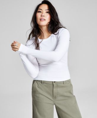 And Now This - Women's Long-Sleeve Seamless Crewneck Top