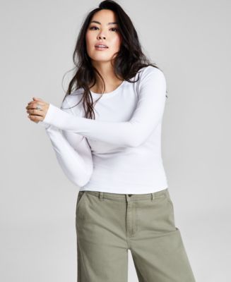 macy's inc long sleeve tops