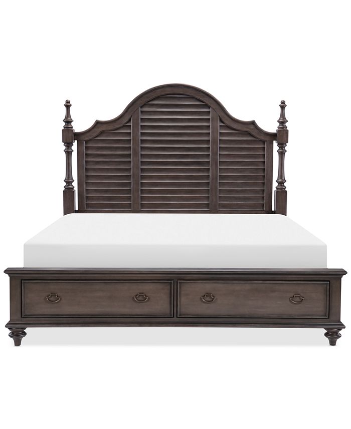 Furniture Mandeville 3pc Bedroom Set (Louvered King Storage Bed