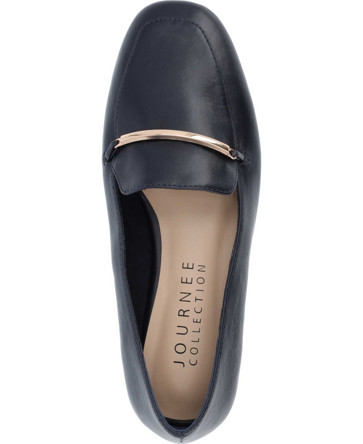 Shop Journee Collection Women's Wrenn Slip On Loafers In Navy