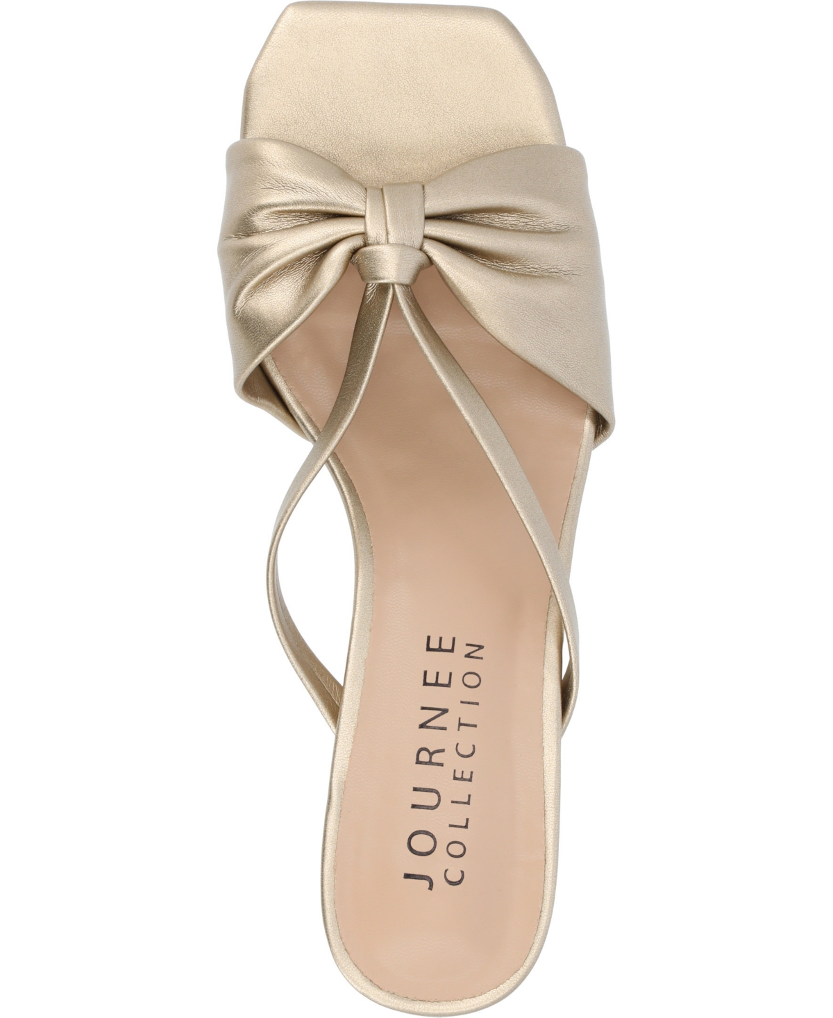 Shop Journee Collection Women's Starling Kitten Heel Dress Sandals In Gold