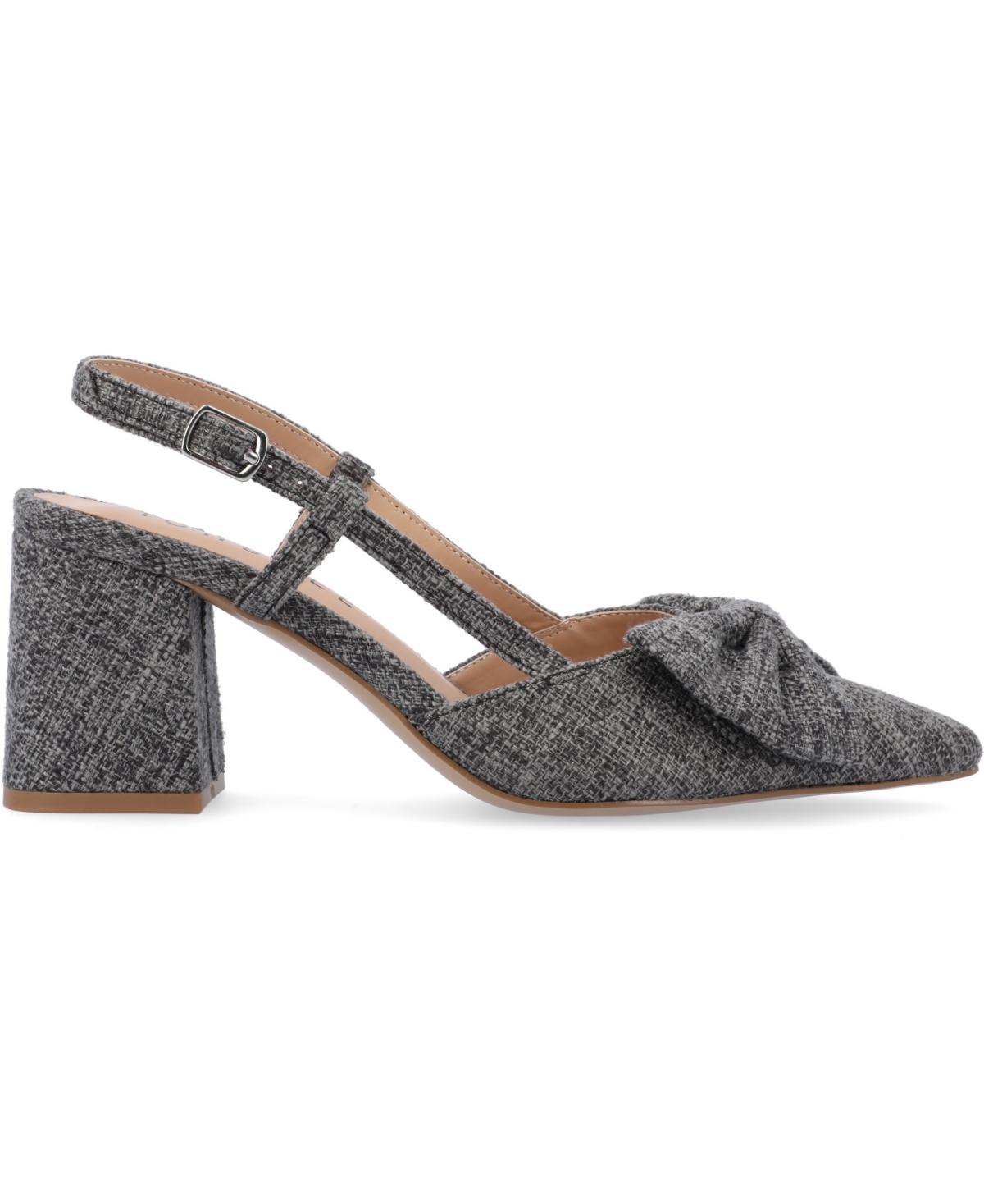Shop Journee Collection Women's Tailynn Block Heel Pumps In Charcoal