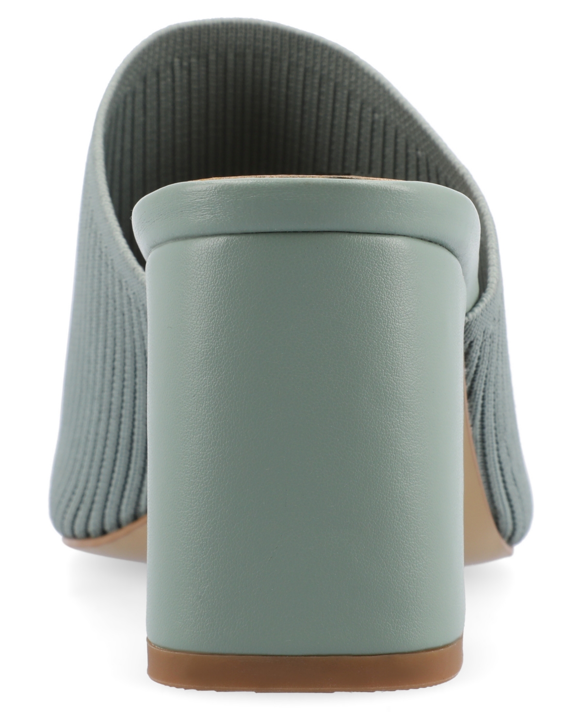 Shop Journee Collection Women's Lorenna Block Heel Slide Sandals In Sage