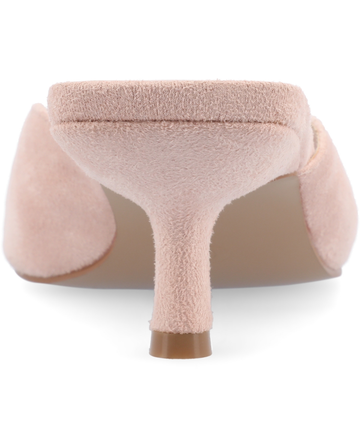 Shop Journee Collection Women's Larna Square Toe Slip On Kitten Heels In Pink
