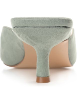 Women's Larna Square Toe Slip On Kitten Heels