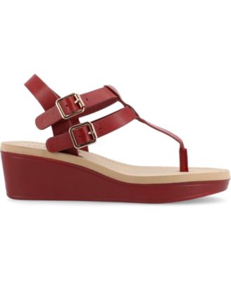 Women's Bianca Double Buckle Platform Wedge Sandals