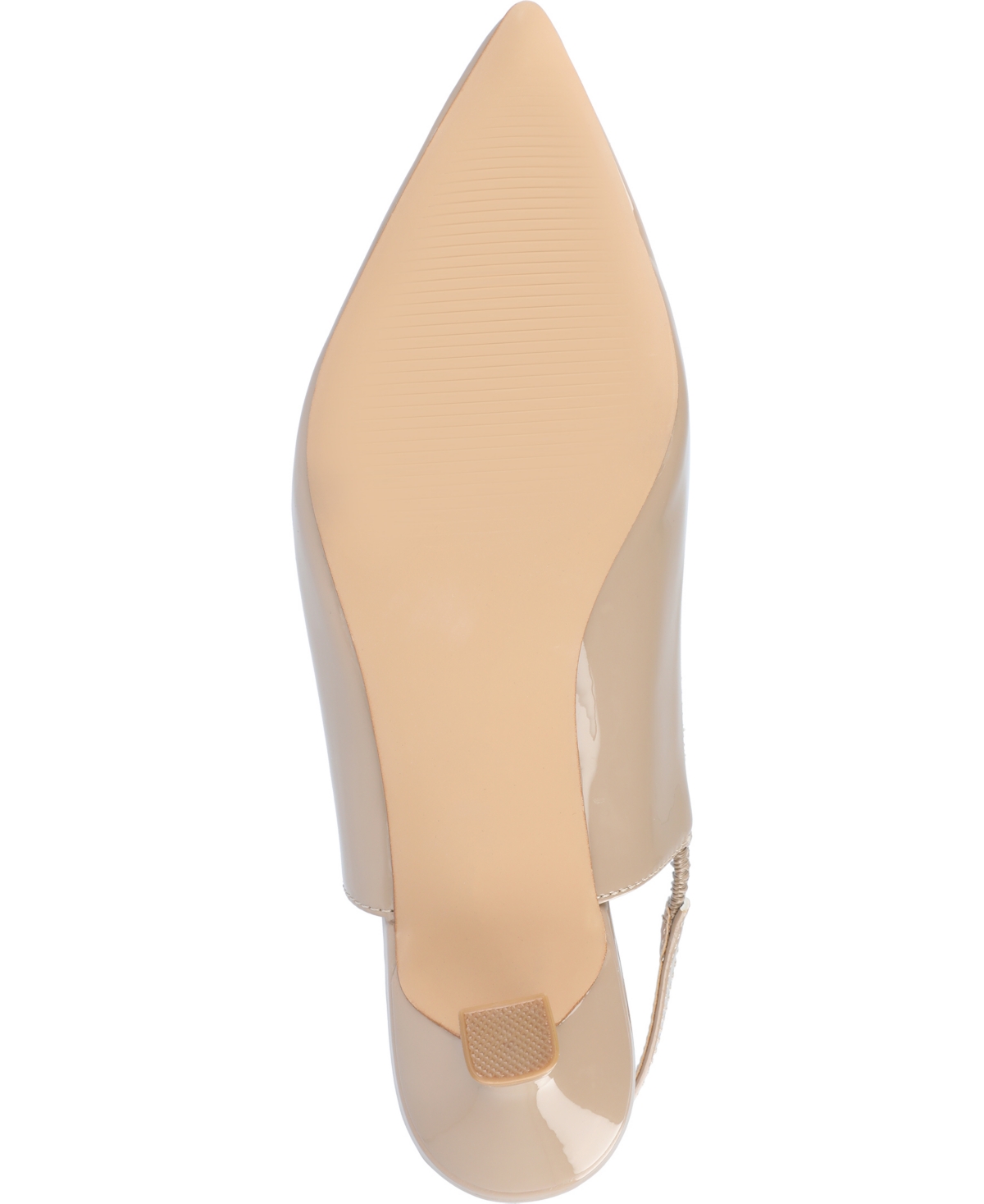 Journee Collection Women's Paulina Wide Width Kitten Heel Slingback Pumps In Taupe Patent