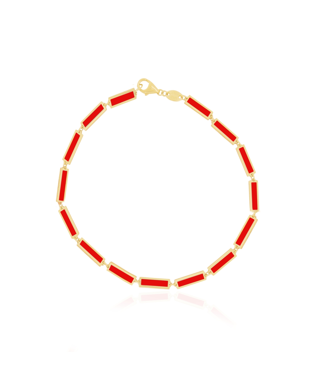 Coral Bar Bracelet - Red