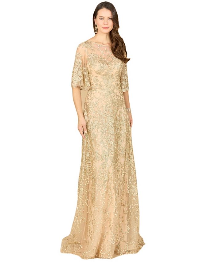 Lara 33277 - Cape Sleeve Mother's Gown