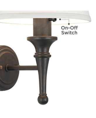 Braidy Farmhouse Rustic Wall Lamp Plug-in 7" Fixture with Empire Shade