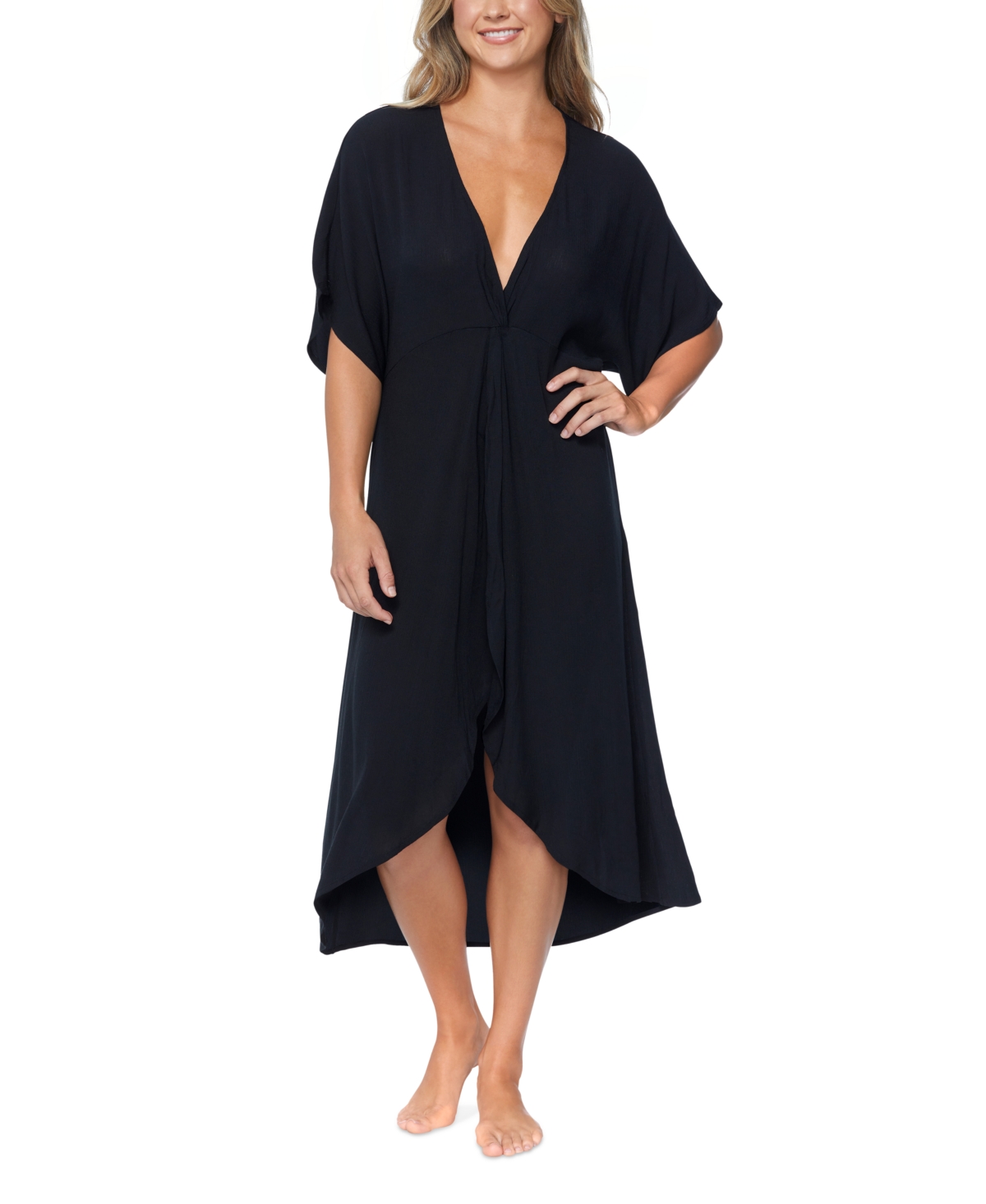 Shop Raisins Juniors' Paradise Cover-up Dress In Black