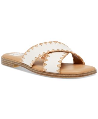 DV DOLCE VITA Women's Miguel Crisscross Flat Slide Sandals