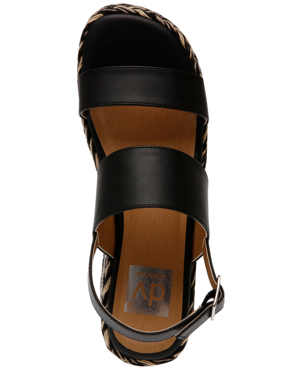 Shop Dv Dolce Vita Women's Surrey Slingback Platform Wedge Sandals In Black