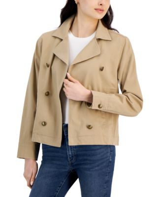 Part Two Nayla Oversized Chino Shirt Jacket with Patch Pocket Stone