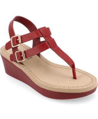 Women's Bianca Double Buckle Platform Wedge Sandals