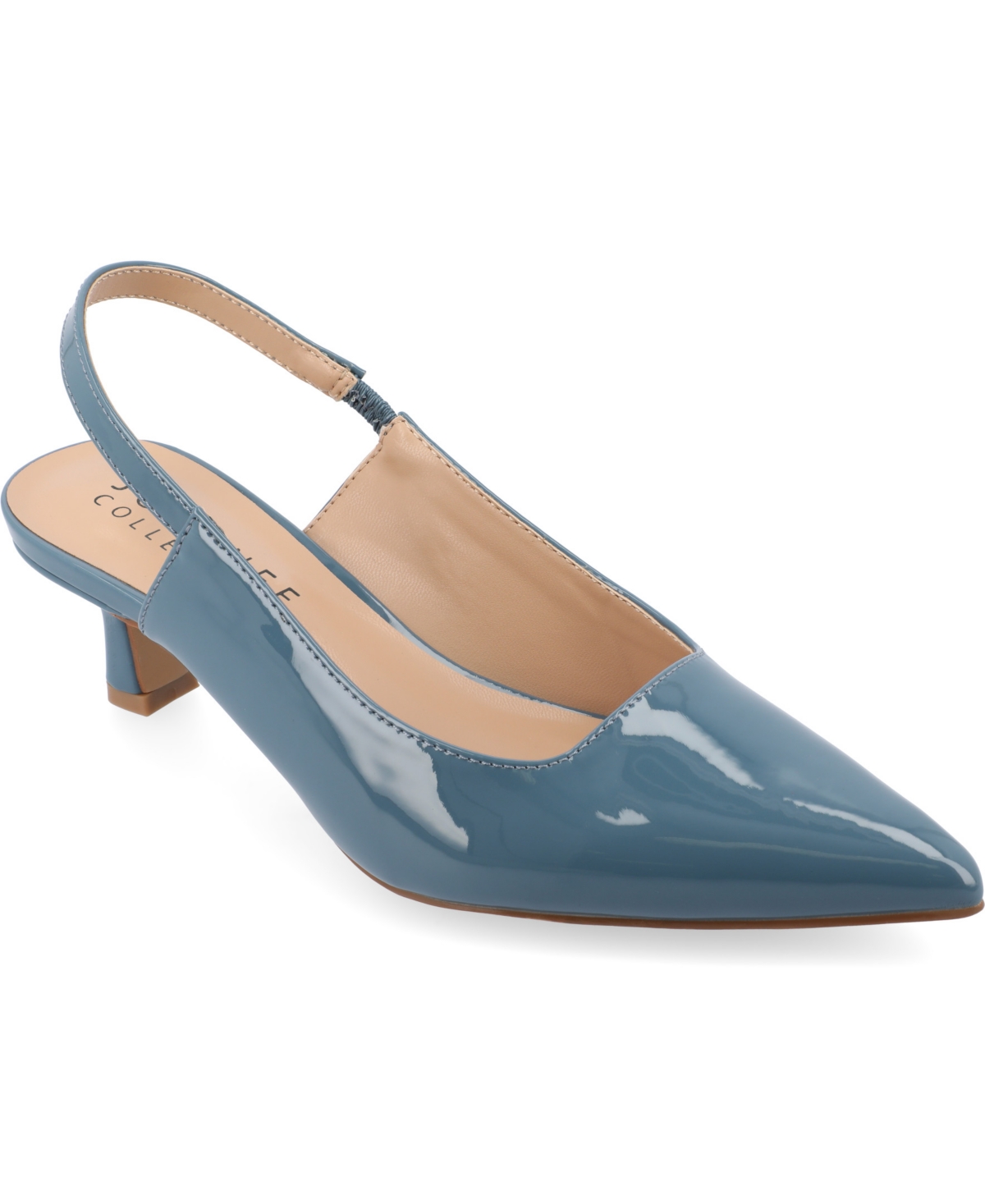 Journee Collection Paulina Slingback Pump In Blue Patent