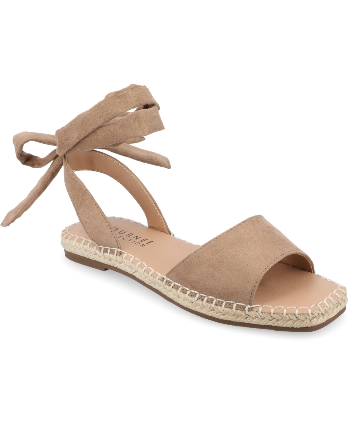 Journee Collection Women's Emelie Espadrille Flat Sandals In Tan