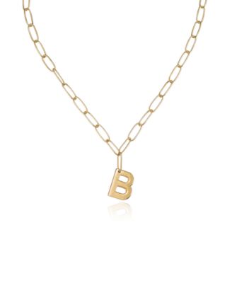 Paperclip Chain Initial Necklace