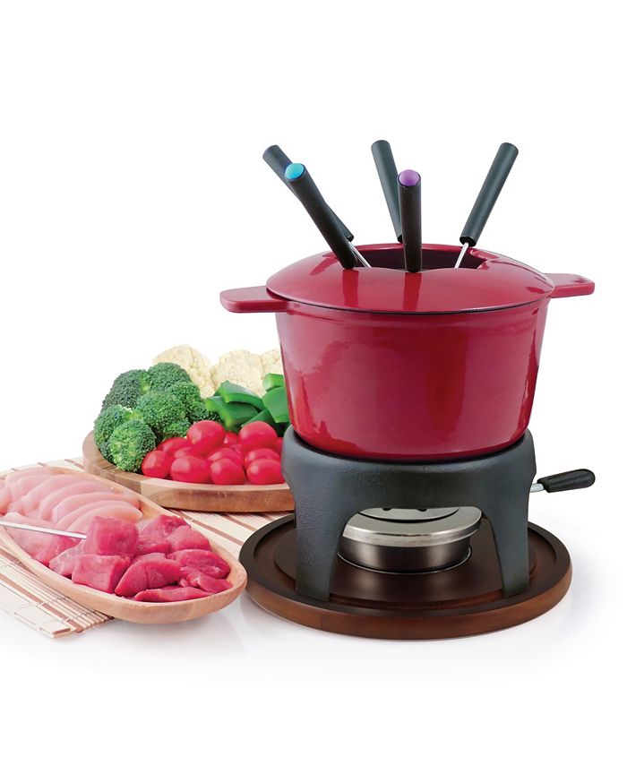 SWISSMAR Sierra 12 Piece Cast Iron Fondue Set Macy's