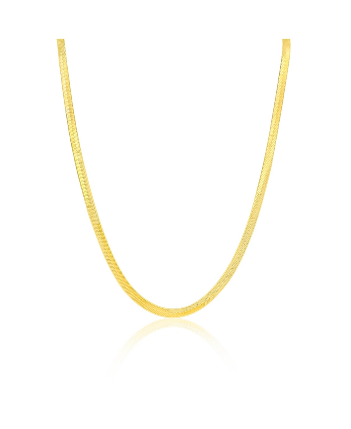 Yellow Gold Tone Snake Chain Necklace - Yellow