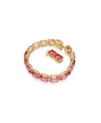 Octagon Cut, Pink, Gold-Tone Millennia Bracelet