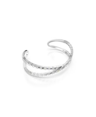 Swarovski Infinity, White, Rhodium Plated Hyperbola Cuff Bracelet - Macy's