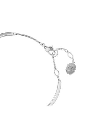 Flower, Blue, Rhodium Plated Idyllia Bangle Bracelet