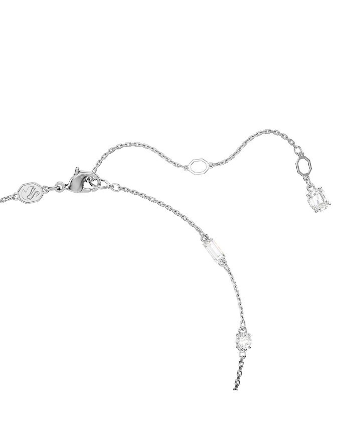 Swarovski Flower, Yellow, Rhodium Plated Idyllia Necklace - Macy's