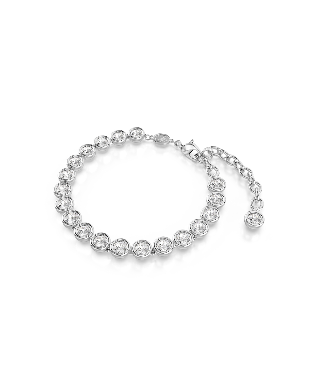 Swarovski Round Cut, White, Rhodium Plated Imber Tennis Bracelet
