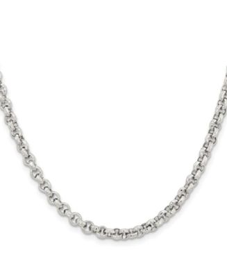 Chisel Stainless Steel and Textured Fancy Rolo Chain Necklace - Macy's