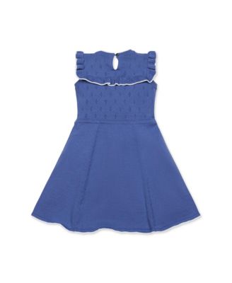 Girls' Sleeveless Ruffle Yoke Sweater Dress, Toddler