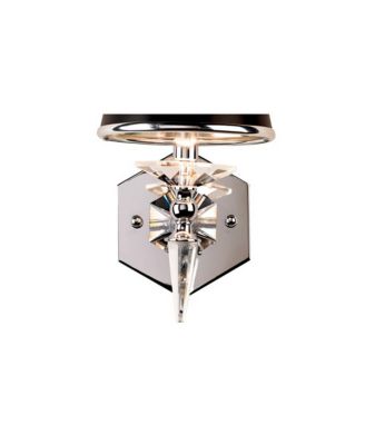 Manhattan Modern Wall Light Sconces Set of 2 Chrome Hardwire 6" Fixture Crystal Black Paper Shade for Bedroom Bathroom Vanity