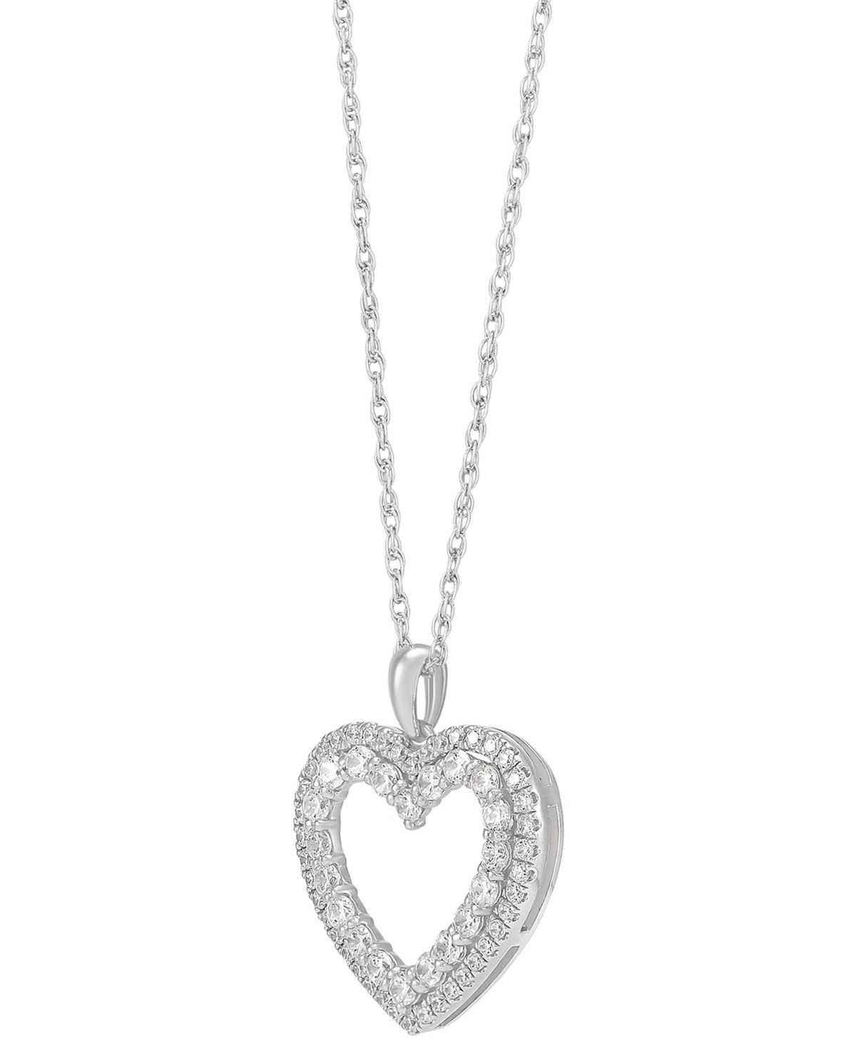 Diamond Double Heart Pendant Necklace (1 ct. t.w.) in 14k 16