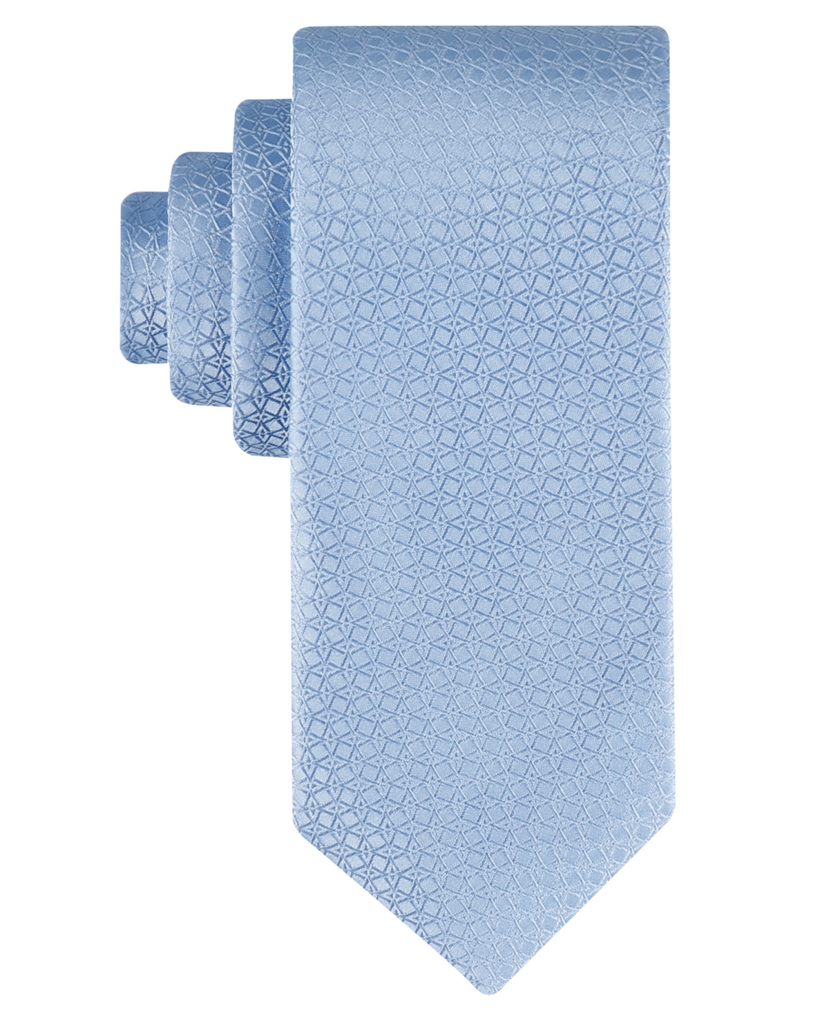 Shop Calvin Klein Men's Grace Geo-pattern Tie In Light Blue