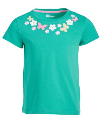 Epic Threads - Toddler & Little Girls Butterfly Flower Appliqu&eacute;s T-Shirt